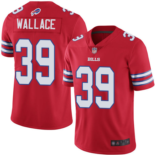 Men Buffalo Bills 39 Levi Wallace Limited Red Rush Vapor Untouchable NFL Jersey